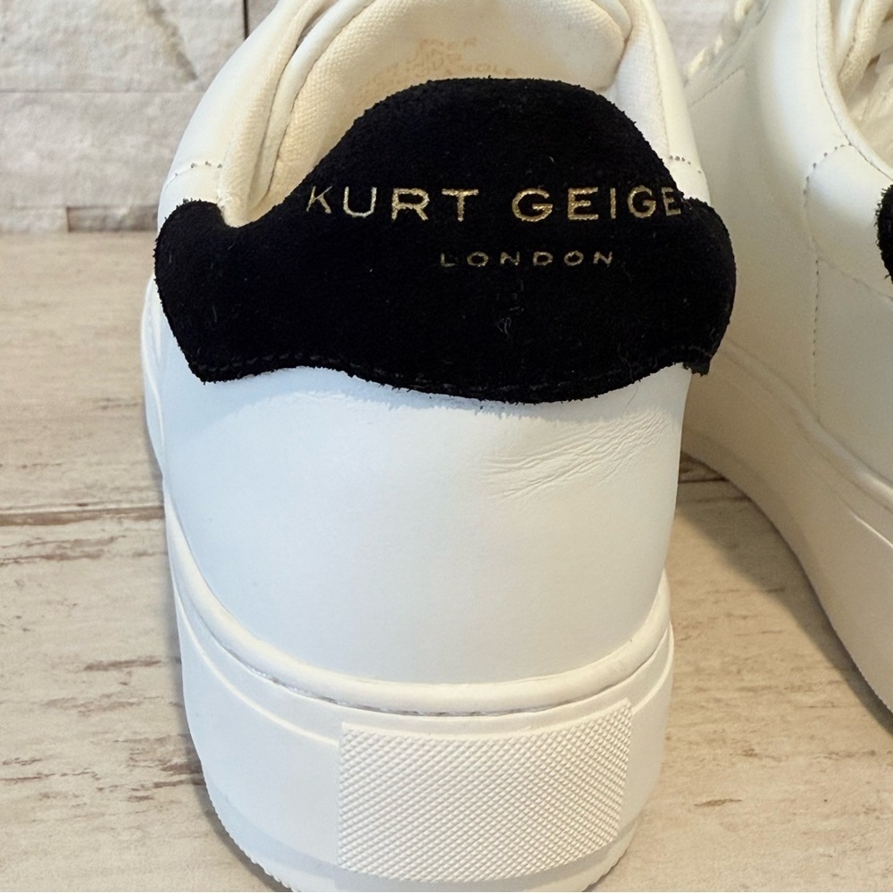 Kurt Geiger Laney Women’s White Leather Platform Sneaker Size 39EU/8-8.5US NEW - Picture 10 of 14